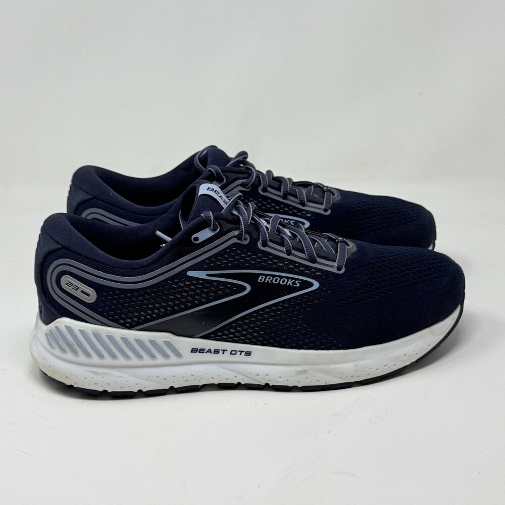 Brooks Beast GTS 23 Sneakers Mens 10 D Navy Blue Mesh Running Walking Shoes